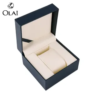 Caixa de relógio de couro pu de plástico, alta qualidade, logotipo personalizado - Product Image 4