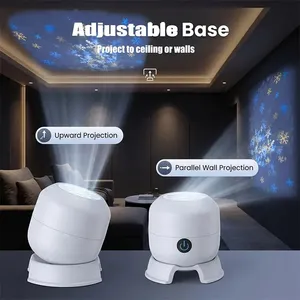 Proyector LED Giratorio Dinámico Recargable, Luz <span class=keywords><strong>de</strong></span> Ambiente con Brillo Ajustable y Rotación <span class=keywords><strong>de</strong></span> 360°, Decoración para Dormitorio - Product Image 5