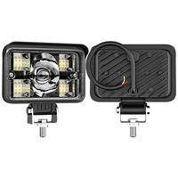 DXZ Nouveau phare de travail LED DC 9-80V 60W Laser Blanc+Jaune 2 Couleurs Carré 3 Pouces DRL Certifié CE/ROHS Garantie 1 An