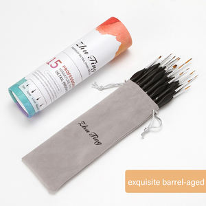 Pinceau à <span class=keywords><strong>ligne</strong></span> triangulaire 15 en 1, double couleur, manche en bois, poils en nylon, pour dessin et nail art multifonctionnel - Product Image 6