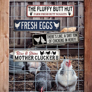 Plaque en métal de style campagnard 10*40cm, cadeau pour les amateurs de poulets, « Rise and Shine Mothercluckers », décoration murale rustique - Product Image 3