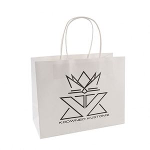Custom logo Kraft Paper Shopping Bags Clothing Multi-purpose Use Promotion Supermarket Shopping Food Craft Packaged Paper Bag - Product Image 1