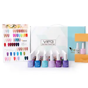 VENALISA-kit de gel uv VIP123, Set de 60 colores, 7,5 ml, esmalte de uñas CANNI, Kit de esmalte de gel de fábrica, botella de colores con juego de regalo gratis