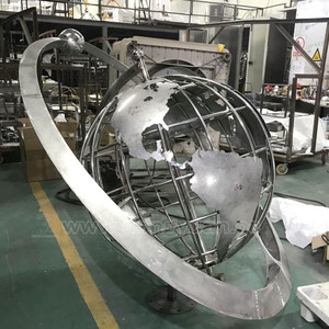 1000Mm Thép Không Gỉ Thế Giới Globe Với Bản Đồ - Product Image 2