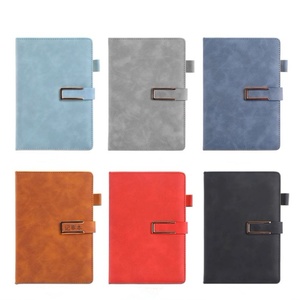 Bán buôn tùy chỉnh A5 Kích thước đen <span class=keywords><strong>PU</strong></span> da bìa cứng kế hoạch Tạp Chí máy tính xách tay với may ràng buộc tẩm với logo - Product Image 3