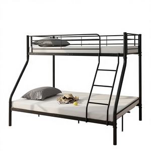 <span class=keywords><strong>Lit</strong></span> superposé moderne <span class=keywords><strong>en</strong></span> métal <span class=keywords><strong>avec</strong></span> échelles jumelles et barrière de sécurité pour garçons, filles, adolescents, enfants, chambre à coucher, école et hôtel - Product Image 1