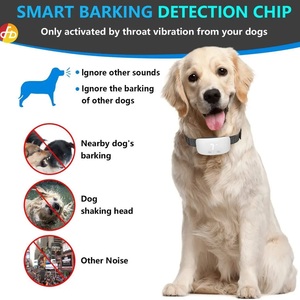 Collier de dressage anti-aboiement rechargeable avec 7 sensibilités et intensités réglables Bip Vibration Bark Collar pour chiens - Product Image 4