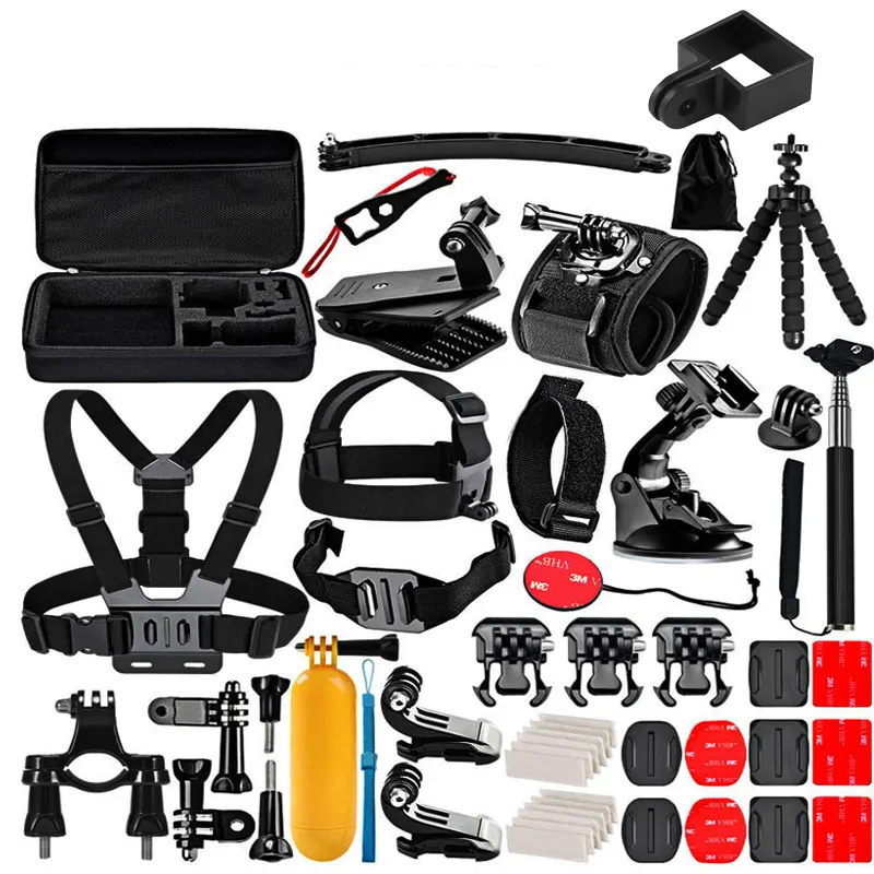 Set/Kit di accessori per Action cam 50 in 1 per accessori per montaggio Gopro Hero 9 8 nero 4K per Go Pro per sony x3000