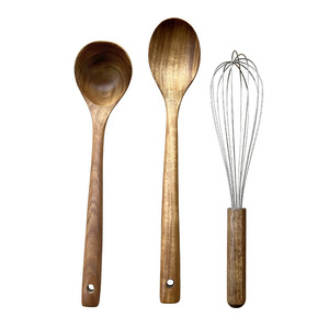 Wooden Spatula And Spoon <b>Set</b> 6 Piece Heavy Duty Kitchen Utensils With Whisk For Cooking Stirring Serving - Product Image 5