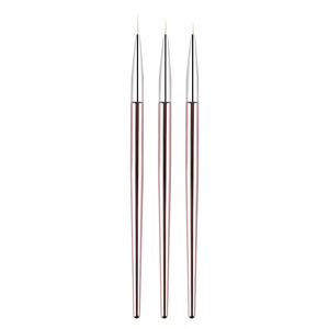 Brosses de manucure professionnelles poignée en métal stylo de <span class=keywords><strong>dessin</strong></span> d'<span class=keywords><strong>ongle</strong></span> Nail Art striping Liner brosses pour ongles - Product Image 6