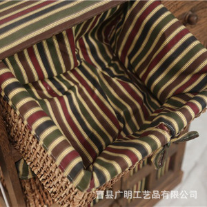 <b>Collapsible</b> Laundry Basket <b>Storage</b> Cabinet With Woven Baskets And Folding Ironing Board Coffee Brown Rectangle Standing Type - Product Image 2