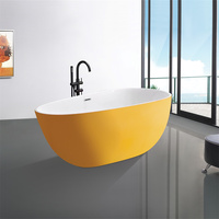 Baignoire autoportante personnalisée en acrylique noir mat directement personnalisée en usine