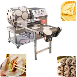 Vietnam büyük gözleme yapımcısı roti yapma makinesi chapati tedarikçiler taşınabilir elektrikli otomatik gözleme makinesi roti canai pişirme