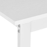 AJUNION Bureau d'étude moderne Table d'ordinateur Bureau de jeu pour Gamer Table de jeu avec station de charge Bureau en bois blanc