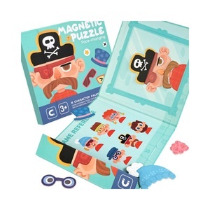 Livre d'activités Montessori en bois personnalisé pour enfants : Puzzle de transformation de visages et de déguisements – Vente en gros usine – Cadeau idéal pour garçons et filles - Product Image 3