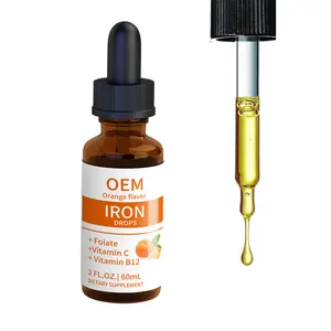 High Quality Iron Drops Vegan Health Iron Supplement Increase Energy and Blood Levels Iron Supplement for Women & Men