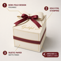 Scatole Regalo in Carta Kraft Personalizzate OEM ODM, Confezioni per il Ringraziamento, Certificato ISO 9001, Produzione Diretta
