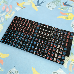 Luxury Custom High Quality Modern American Mahjong Set-Portable 166pcs 1.18" Black Melamine Tiles for <b>Entertainment</b> - Product Image 2