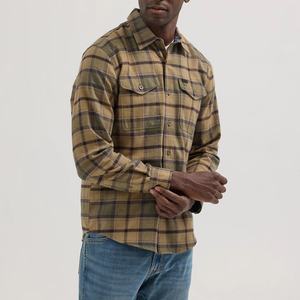 Chemises en flanelle brossée imprimée style vintage, coupe ample, neutres, pour l'extérieur, grandes tailles, légères, surchemises, ODM - Product Image 4