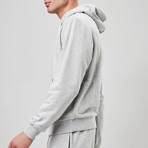 Sweat à capuche de base en coton éponge française de haute qualité décontracté avec logo personnalisé chiné avec cordon de serrage pour hommes - Product Image 2