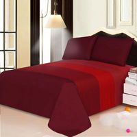 Vente en gros de draps de lit en polyester brodés en satin de luxe de haute qualité, lot de draps de lit pour hôtel, textile pour la maison