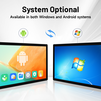 Monitor de Pantalla Táctil de Grado Industrial de 32'', 43'' y 55'', 300 Nits de Brillo, Táctil PCAP, IP65, Marco Metálico Abierto para HMI de Fabricación