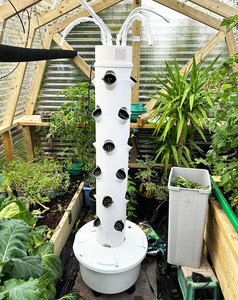 Torre de invernadero hidropónico para exteriores, 24 macetas, Torre hidropónica Diy y nutrientes - Product Image 2