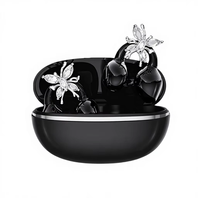 TWS Earbuds With Diamond Buckle Clips Fashionable GQ13 Ear Clip Wireless Earphones Noise Cancelling HiFi Sound Open Earphone