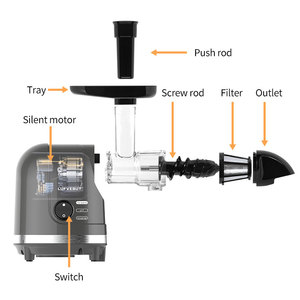 OEM ODM Power Juicer Horizontal Cold Press Wheatgrass Juicer Fruit Vegetable - Product Image 2