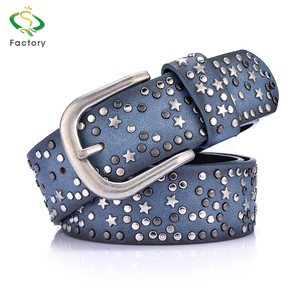 Fábrica de Metal hechos a mano pendientes de cuero dividido con revestimiento de Pu cinturón de mujeres - Product Image 1