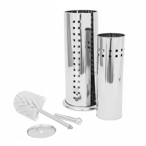 Porte-brosse de toilette en métal de style élégant pour la salle de bain des invités, créant une impression de propreté avec un look haut de gamme - Product Image 1