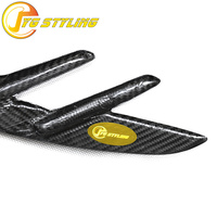 Couvre-garde-boue en fibre de carbone sèche pour BMW M4 G83 G82 2021+ Grille d'aération latérale en carbone avec garniture lumineuse