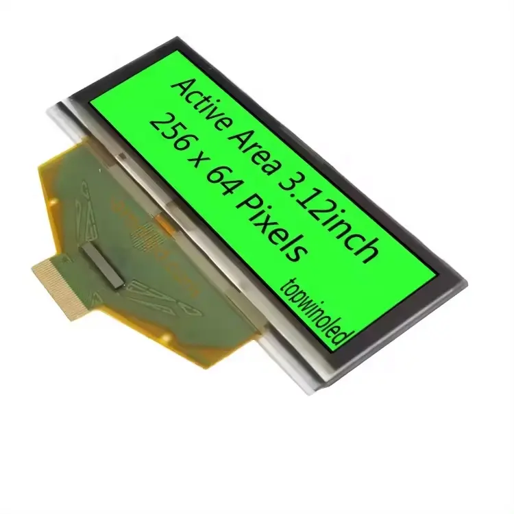 Chất lượng tốt nhất 3.12 "3.12inch 256x64 OLED hiển thị bảng điều chỉnh màu xanh lá cây màu nhỏ Màn hình OLED 30 pin I2C SPI song song giao diện ssd1322