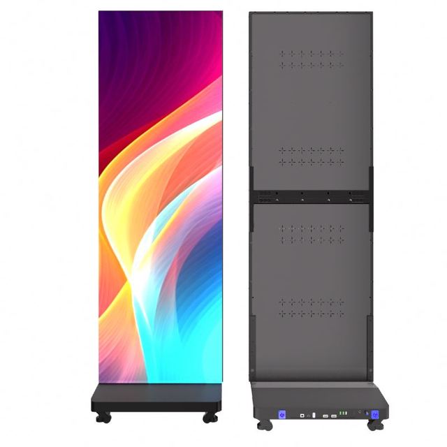 P1.53 Spliceable Indoor LED Display USB Plug-and-Play Digital Foldable LED Poster Screen for Floor Standing Advertising