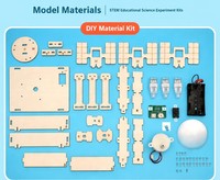 Kit Scientifique STEM DIY : Modèle de Satellite Géostationnaire BoHang – Jouet Éducatif Spatial en Bois pour Enfants – Expérience de Satellite Orbital LED