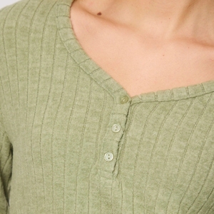 Beefey Thanh Lịch Giản Dị Chất Lượng Cao Thoải Mái Của Phụ Nữ Bộ Đồ Ngủ Thiết Lập Với Eo Đàn Hồi Dài Tay Áo Tùy Chỉnh Biểu Tượng Phía Trước - Product Image 4