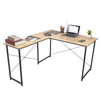 Bureau d'ordinateur d'angle interchangeable gauche et droit pour deux personnes avec support de moniteur pour bureau à domicile.