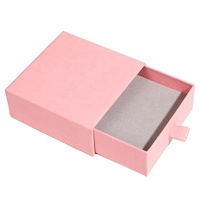 Boîte à bijoux en papier coulissante de stockage d'emballage de cadeau personnalisé Collier Bracelet Bagues Tiroir coulissant Boîte à bijoux en carton de papier