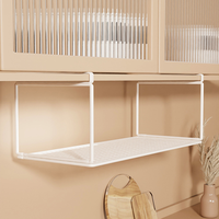 Étagère de rangement pliable pour cuisine, support suspendu en métal, organisateur en maille métallique, support mobile pour film alimentaire, bols et assiettes