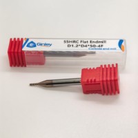 Fraise HRC55 pour acier inoxydable 1.0MM 1.2MM 1.5MM 1.6MM 1.8MM 2.0MM 0.9MM 2.5MM en carbure pour machines-outils CNC