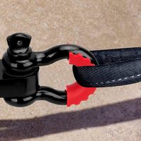 Pièces de remorque de remorquage forgée en acier au carbone noir, 2 pièces, anneau en D récepteur de rapide
