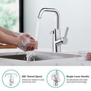 304 Single Lever Bar Sink Built-in Bathroom Basin Faucet Mixer Tap with Soap Dispenser Set - Product Image 4