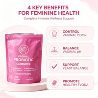 LuvVita Vente en gros ODM/OEM Gummies probiotiques vaginaux à l'équilibre du pH Lactobacillus pour adultes Soins de santé naturels