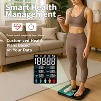Balance connectée IoT avancée pour salle de bain avec écran couleur et grand affichage, capacité de 180 kg pour les programmes de perte de poids