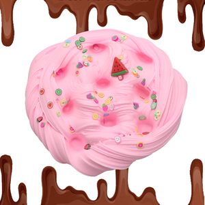 4 pièces de slime parfumé, doux, extensible, non collant, bleu, moelleux, effet beurre, en forme de gâteau d'anniversaire, pastel, Floam Cloud - Product Image 2