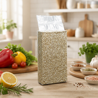 Sacs d'emballage sous vide en brique de riz 0.25-5kg personnalisés sac sous vide en brique de riz en nylon Pa/pe transparent étanche à l'humidité avec poignée