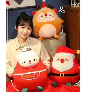 Best Selling Stress Relief <b>Christmas</b> Santa Reindeer <b>Pillow</b> Cute Plush Toys Stuffed Animal Toys Claw Machine Toys for Arcade Shop - Product Image 1