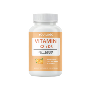 Kapsul Vitamin D3 dengan K2 mendukung kalsium Vitamin D3 K2 kualitas tinggi - Product Image 1