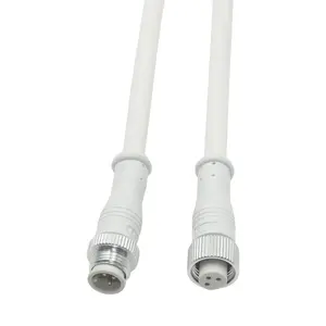 Fabriek Direct IP67 M12 Metalen Moer Stekkers Mannelijke En Vrouwelijke 2 3 4 5 6 7 8 9 Pin Stekkers waterdichte Kabel Pvc Connector