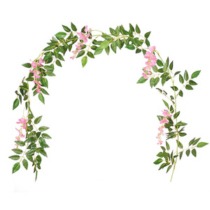 Fleurs artificielles de glycine en soie, guirlandes suspendues, plantes décoratives pour mariage, maison, extérieur, 70 cm - Product Image 3